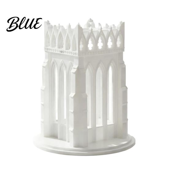 Unique Aesthetic Desk Organizer Gothic Pen Holder Cathedral Style Makeup Brush 3D Printed Vintage Pencil Cup Organizer Vanity Storage for