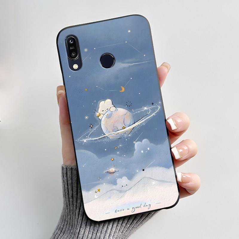 Für Asus Zenfone Max ZB555KL Max Pro ZB601KL ZB602K Hülle Niedliche Cartoon-Druck Schutzhülle Weiches Silikon Schwarzes Handygehäuse