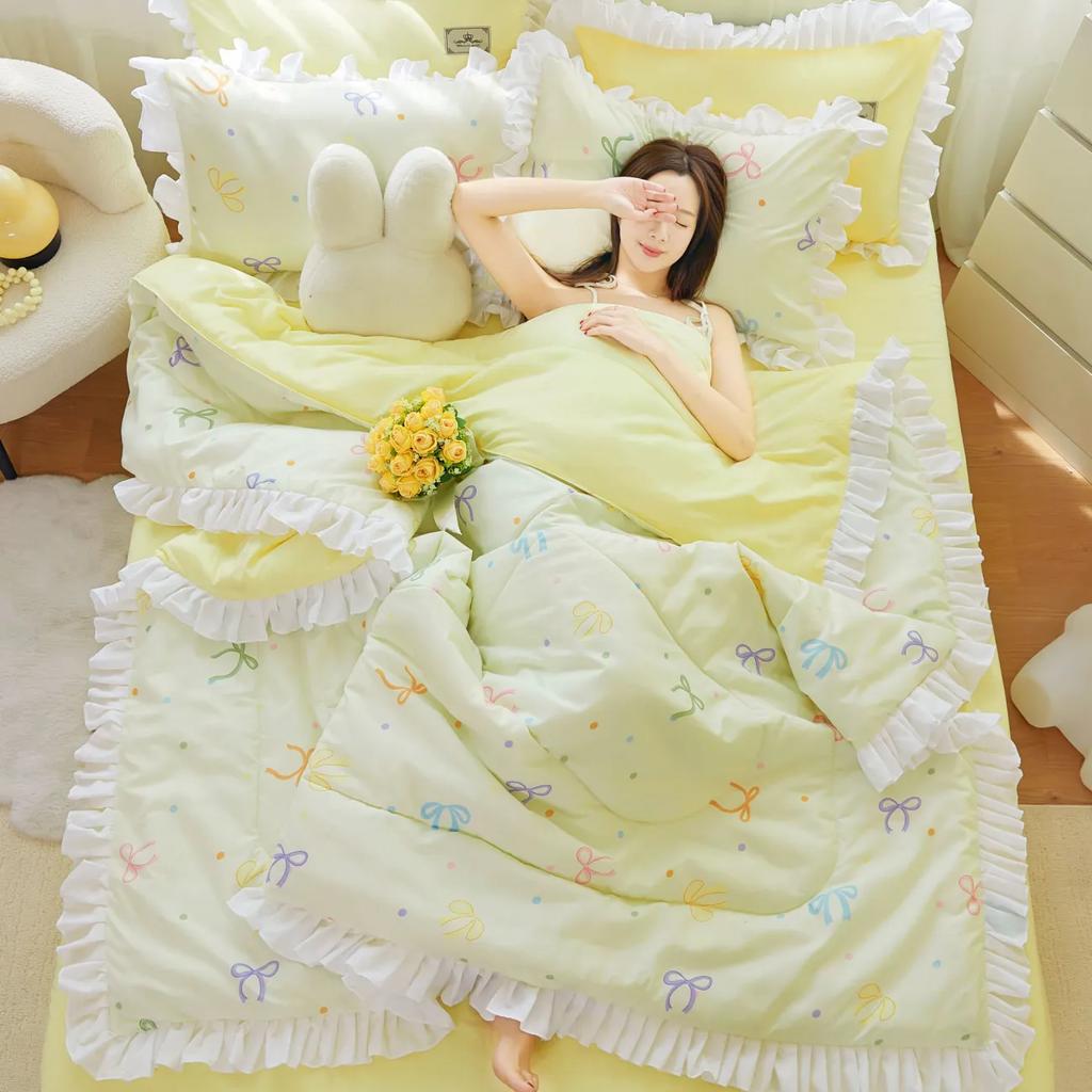 WTEMPO Retro Elegant Printed Large Size Simple Retro Foldable Blankets Fungus Edge Soft Students Dormitory Blankets All Seasons Lightweight Quilts