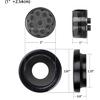 MACHSWON 2PCS 2" Round Red Side Marker Lights with Smoked Lens Universal for 12V Trailers Trucks Vans etc. IP67 Waterproof Led Clearance Marker