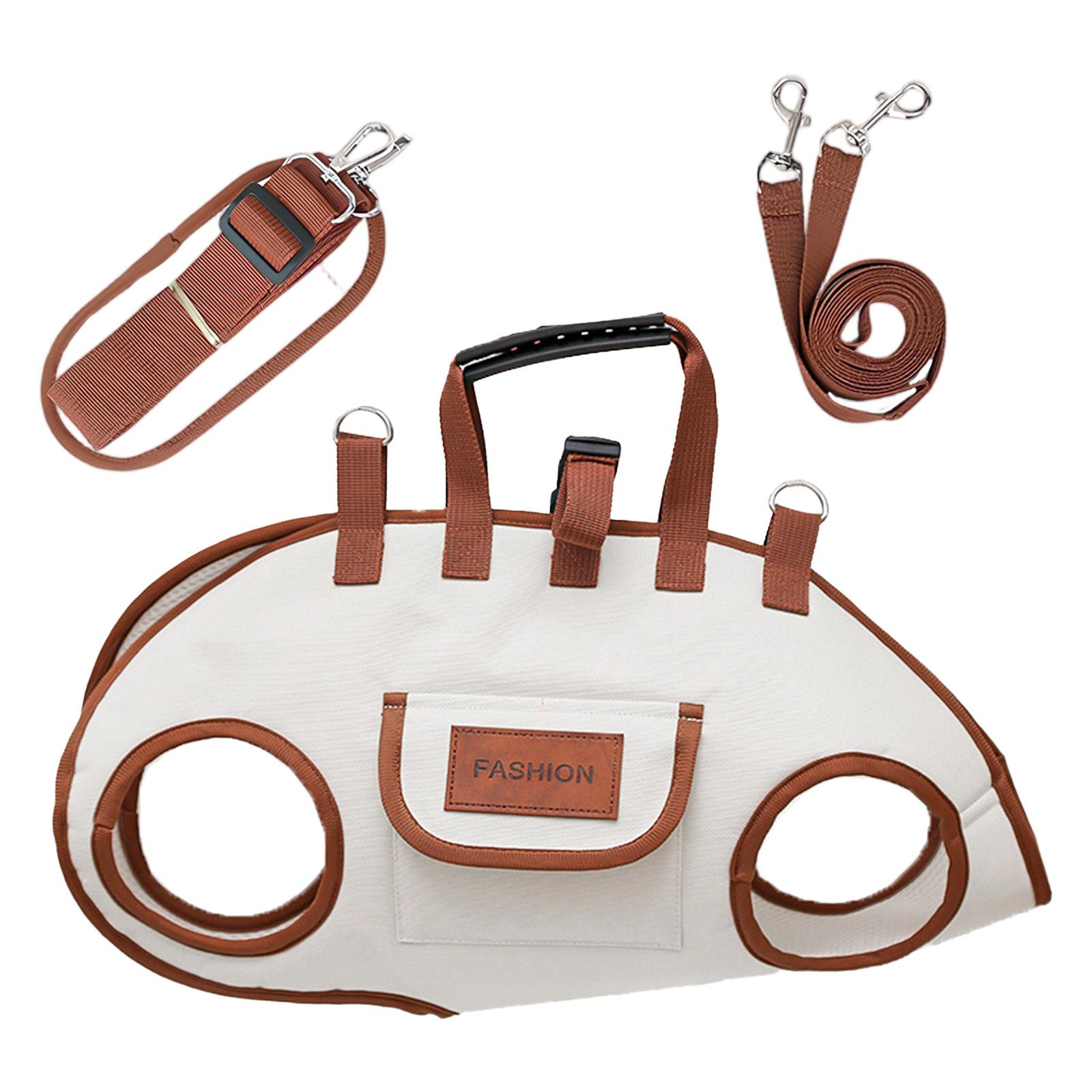 

Portable Breathable Dog Carrier with Hands-Free Shoulder and Treat Bag Dog Carrier Bag Pet Carrier Sling for Dogs and Cats S світло-коричневого кольору