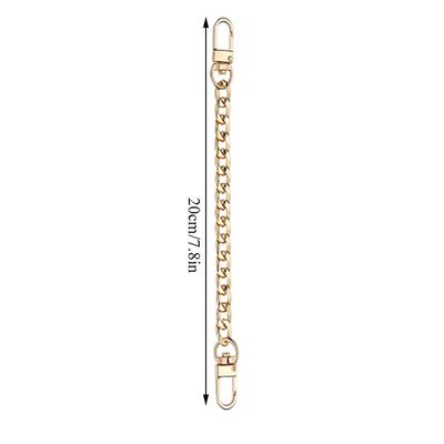 Accesorios de correa para bolso de cadena, bolsa de cadena de extensión de 20Cm, cadena de Metal de Color sólido, cadena artesanal, cinturones negros dorados y plateados duraderos