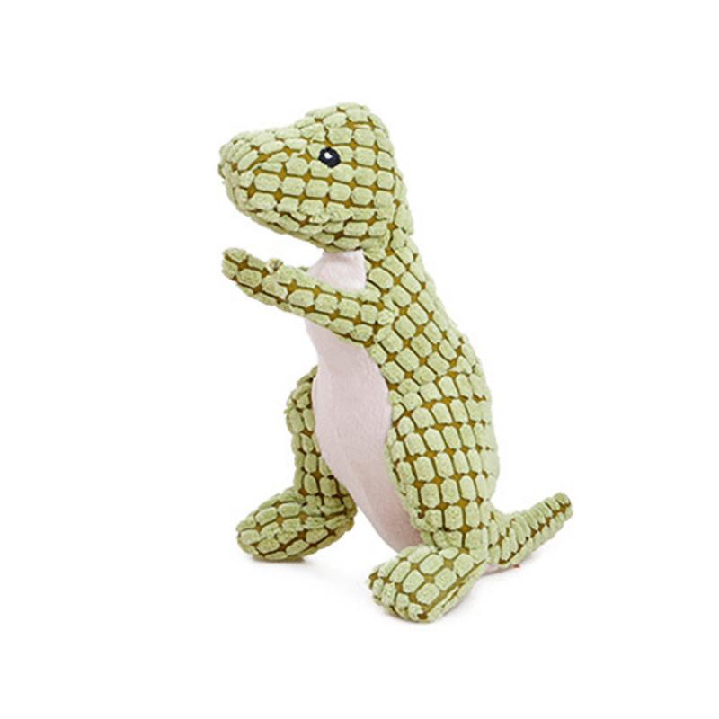 Bite-resistant Teeth-grinding Chewing Toy for Dogs Cats Washable Dinosaur Shaped Plush Sounding Dog Puzzle Toy Puppy Supplies