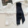 4 Colors Skinny Silk Scarf Silk Feel Foulard Ribbon Scarves HairBand Women Head Scarves Dot Print Hair Accessories