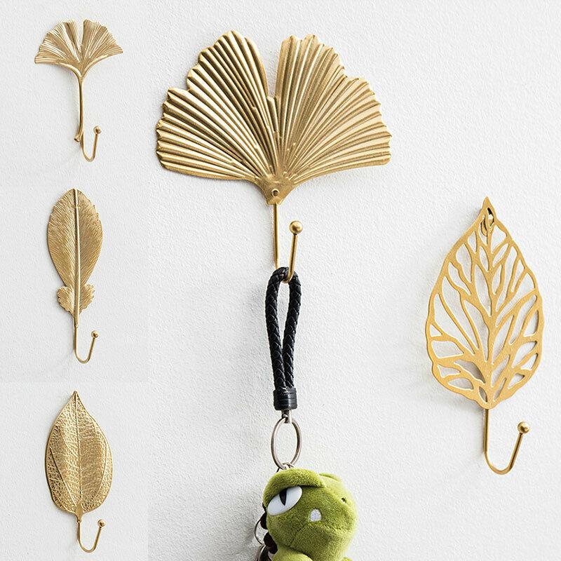 Nordic Wall Hooks for Hanging Clothes No-punch Wall Hanger Coat Key Hook Iron Art Wall Decorations Creative Home Storage