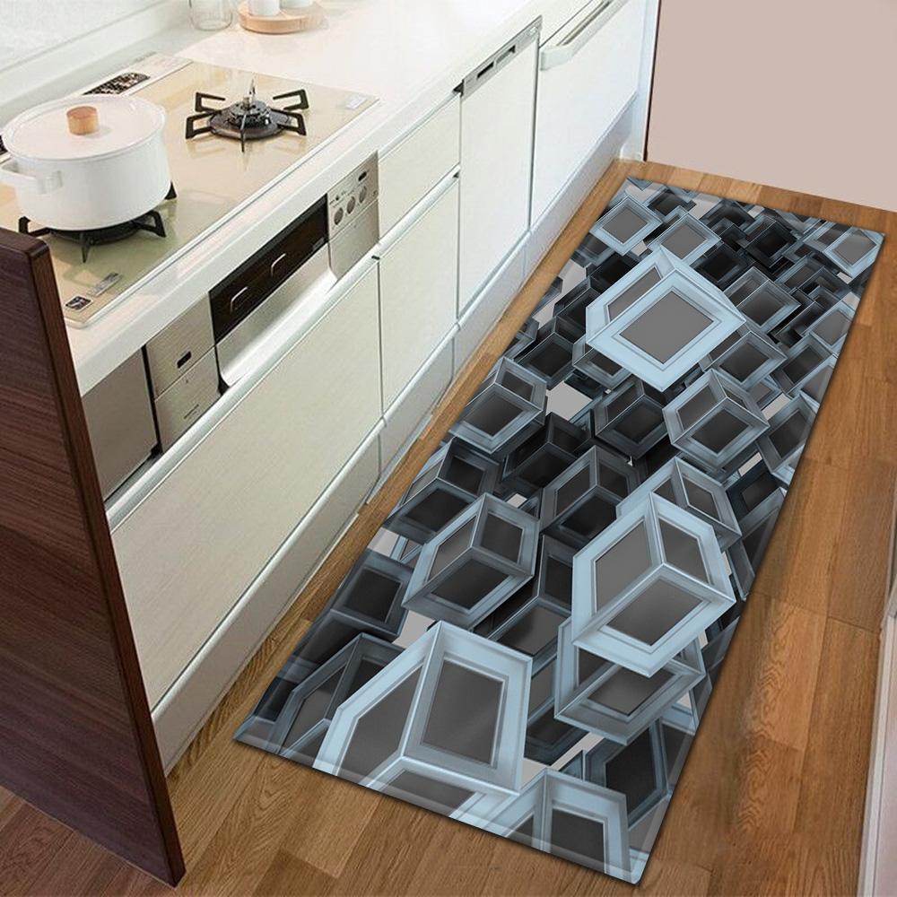 

Коврик для входной двери, ковер для кухни, спальни, нескользящий ковер для коридора, балкона, современный коврик с принтом 40x120cm