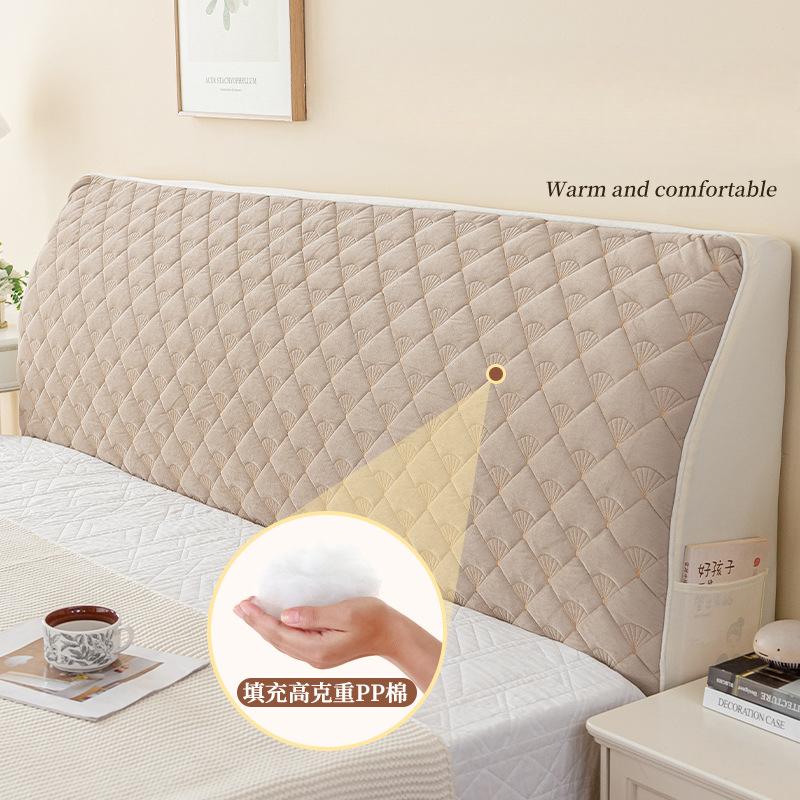 Thicken Bedhead Cover Nordic Soft Headboard Covers Solid Color Washable Bed Head Slipcover Bedroom Backrest Dust Protector Cover