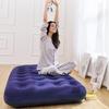 Single Outdoor/Indoor Inflatable Camping Mattress with Flocking