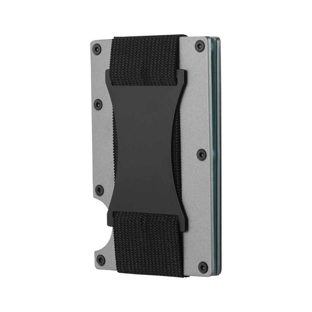 Schlanker RFID-Schutz Hochwertiger Kartenhalter Herren Damen Aluminium Geldbörse Elastische Rückentasche Ausweis Kreditkartenetui Unisex Reise Portemonnaie