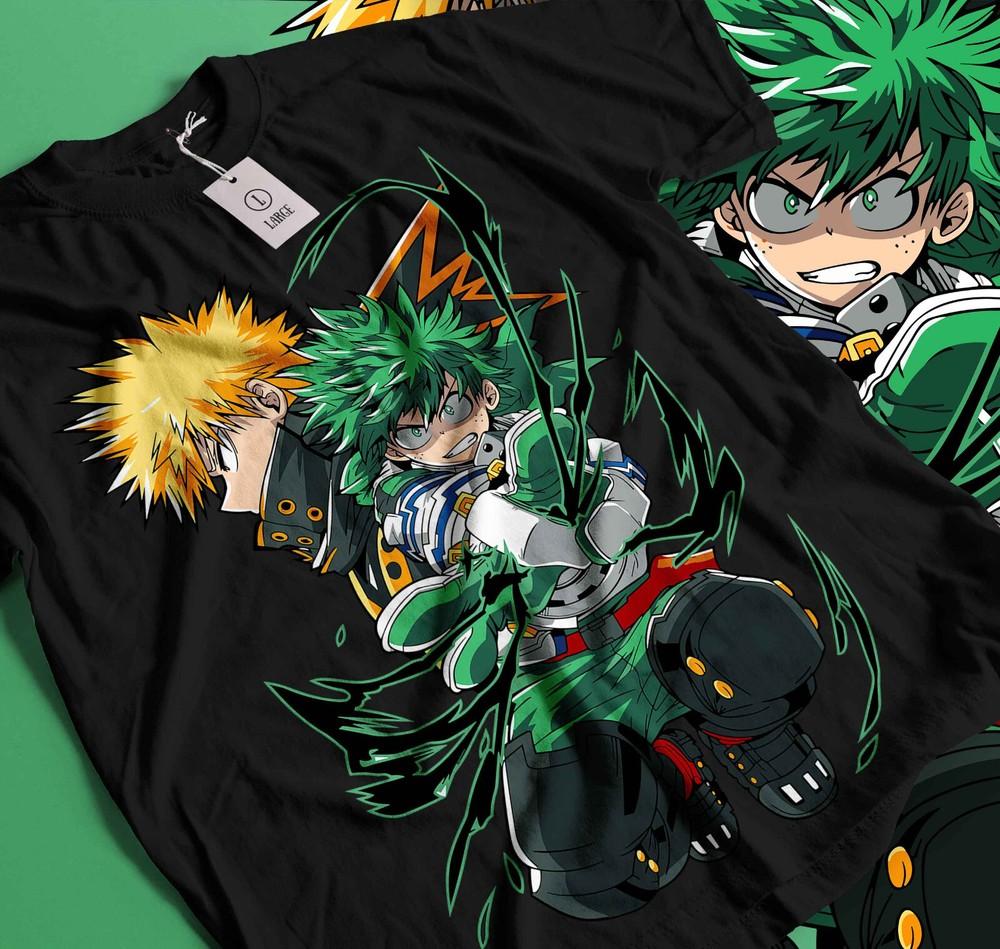 

Deku T-Shirt Katsuki Bakugo All Might Boku No Hero Academia Katsuki Midoriya 150 L