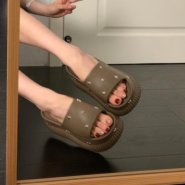 Fashion Shoes Woman's Slippers Beige Heeled Sandals Platform Rubber Flip Flops Slides Fashion 2025 Black Hawaiian Soft Luxury Casual