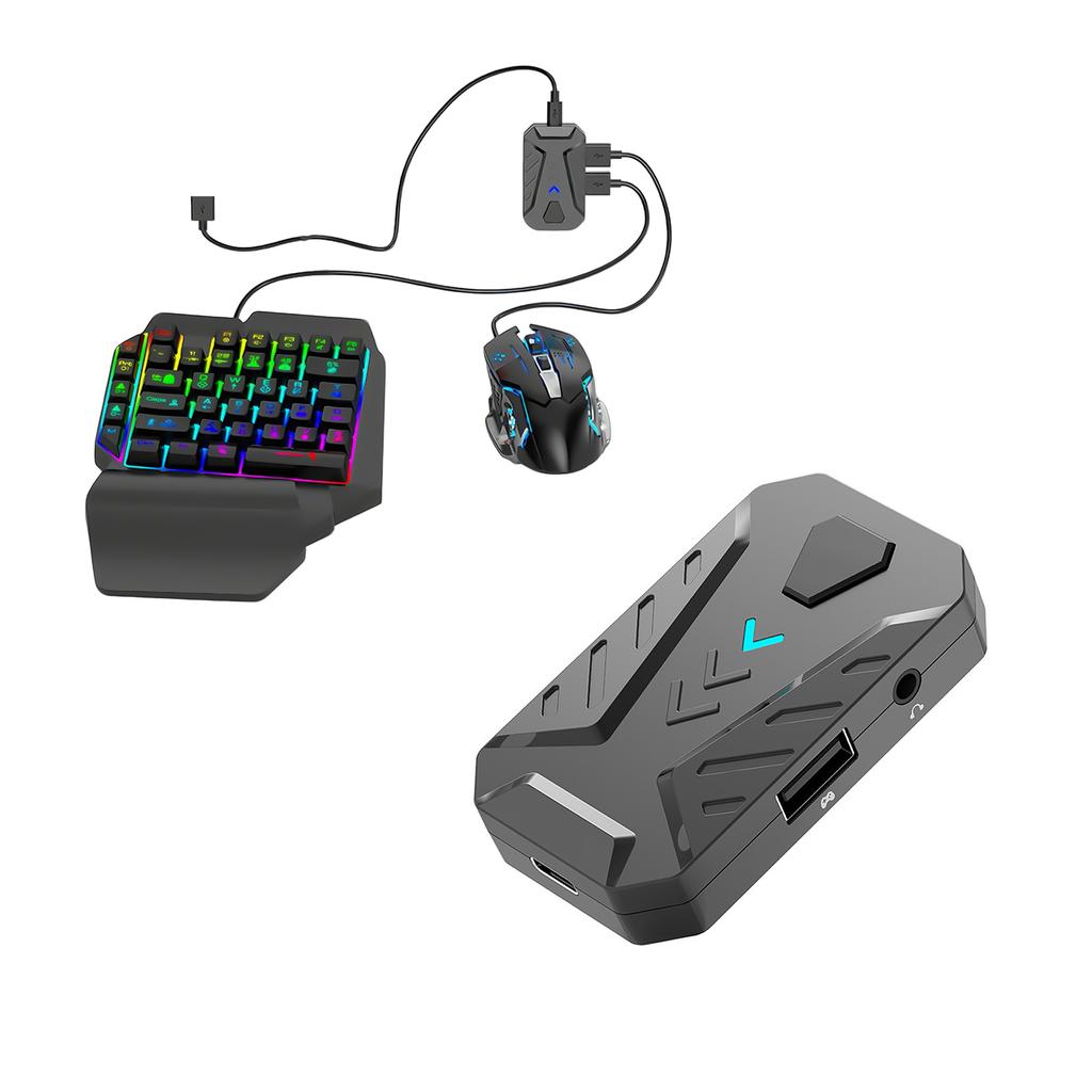 Gaming Keyboard Mouse Converter, Mobile Gaming Keyboard Mouse Converter Adapter,for Cellphone Game Device