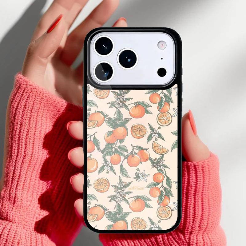 

Summer Fruit Orange Phone Case for iPhone 17 Air 16e 15 14 13 Pro Max Back Cover for 12 11 Pro Coque iPhone 13 Pro Max