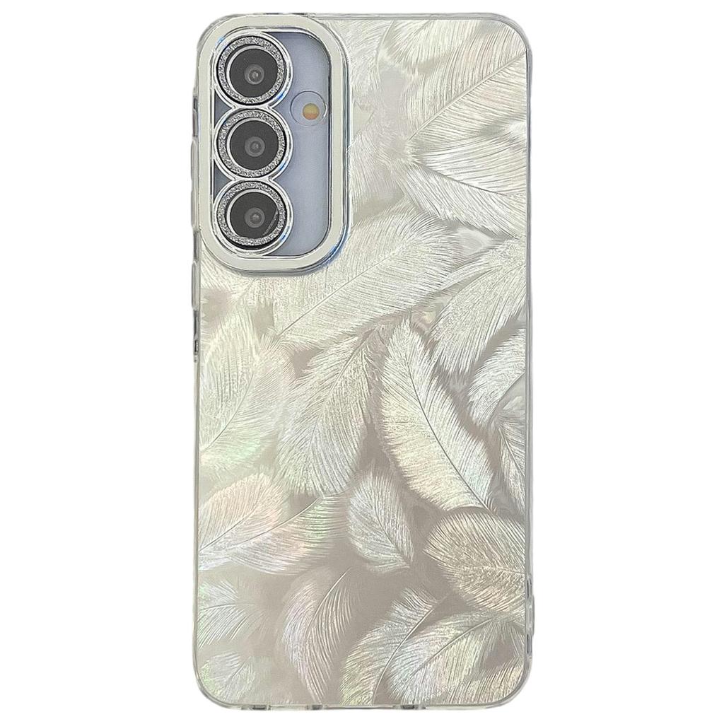 For Samsung Galaxy A55 5G Case IMD Design Shockproof PC+TPU Phone Cover with Glass Lens Film