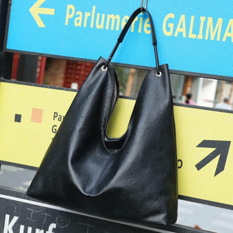 

Жіноча сумка з дубленої коров ячої шкіри, популярна, великого об єму, текстурна сумка-тоут з натуральної шкіри, все, сумка на плече, під пахву чорний