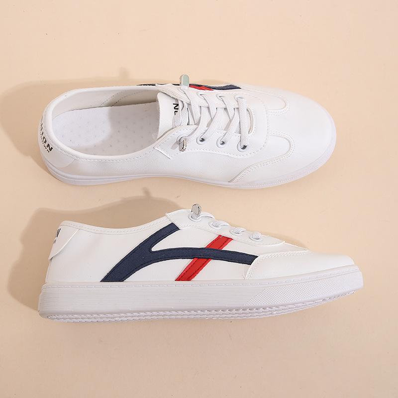 

Little white shoes women s new single shoes leather surface versatile lightweight casual flat baseplate shoes 35
