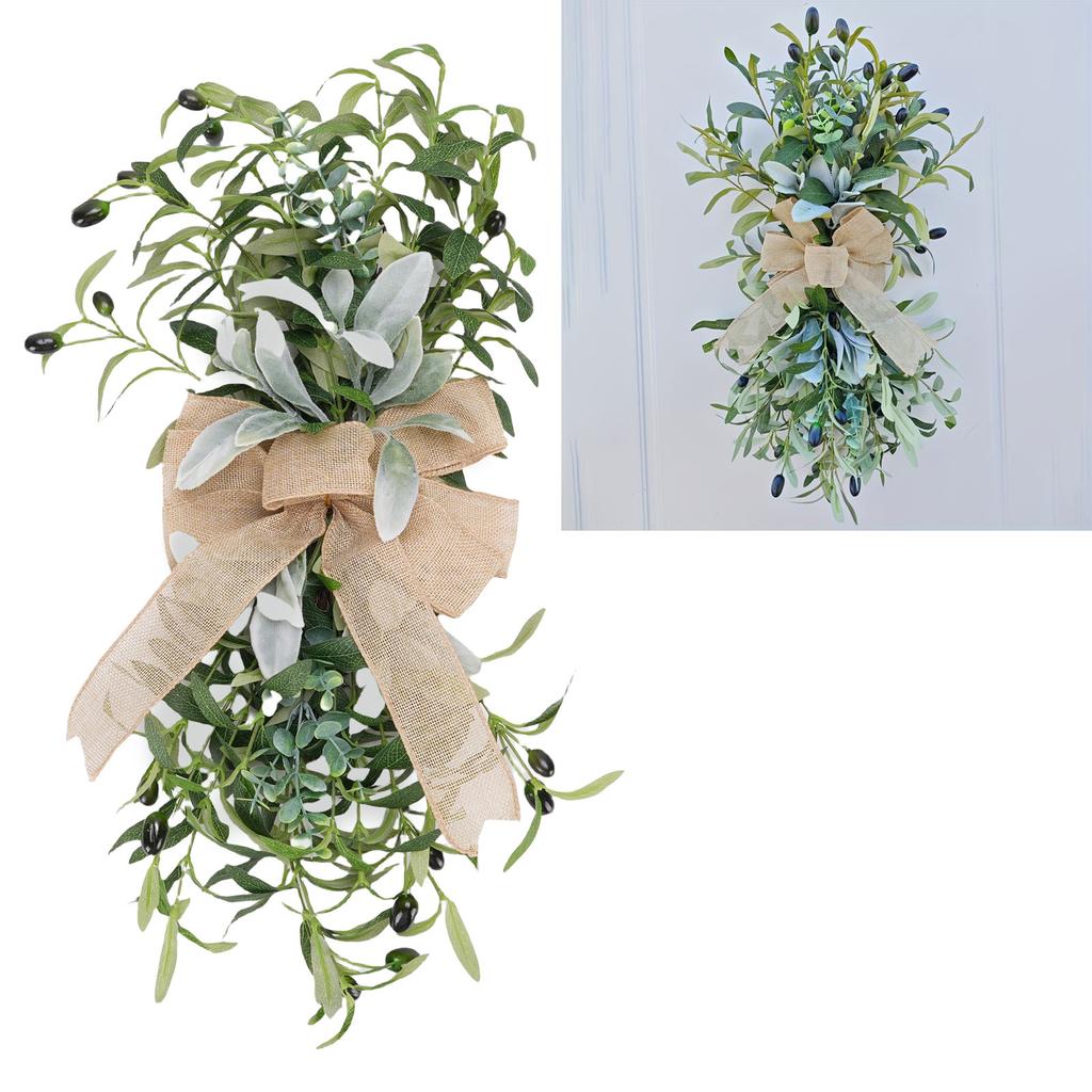 Artificial Olive Stair Hanging Decoration 60CM Handcrafted Vivid Details Fake Olive Decor for All Seasons