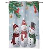 Christmas Tree Snowman Snowflake Window Curtains for Bedroom Luxury Kitchen Curtains Living Room Christmas Curtains