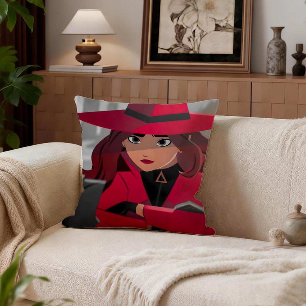 Detektiv Carmen Sandiego Kissenbezug Kissenbezug Set 4 Stück 50X50 45X45 40X40 Kissenbezug Dekorative Sofa Heimdekor