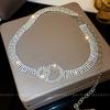 Luxurious and Charming Silvery Synthetic Zirconia Hoop Women's Waist Chain Body Chain for Beach Party