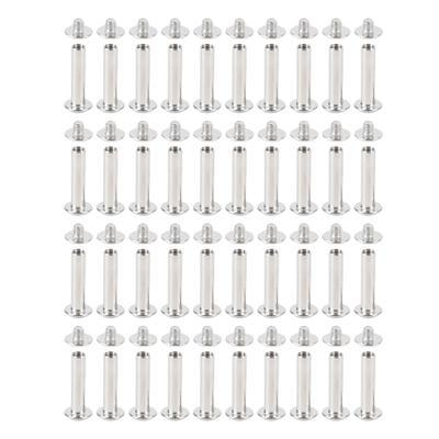 40 Set Lederhandwerk Niete M4 Edelstahl und Legierung Multifunktionale Runde Flachköpfe Schraubnagel
