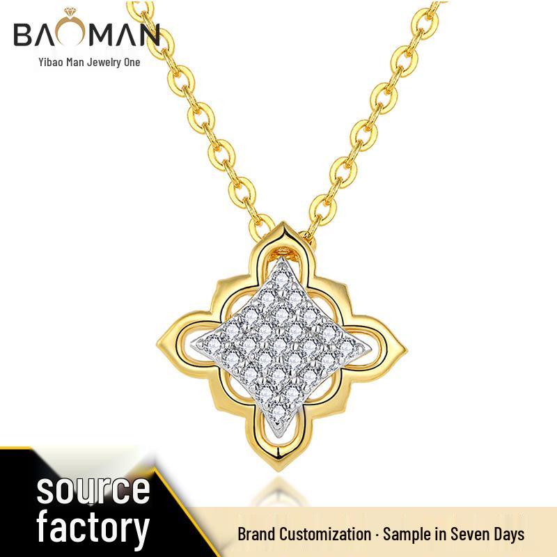 S925 Sterling Silver Four-Leaf Clover Luxury Pendant Necklace for Women, Elegant Clavicle Chain Accessories.