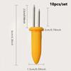 10Pcs Corn Fork BBQ Stainless Steel Corn Holders Handheld Anti Scalding Corn Needle Corn On The Cob Double Fork Barbecue Tool