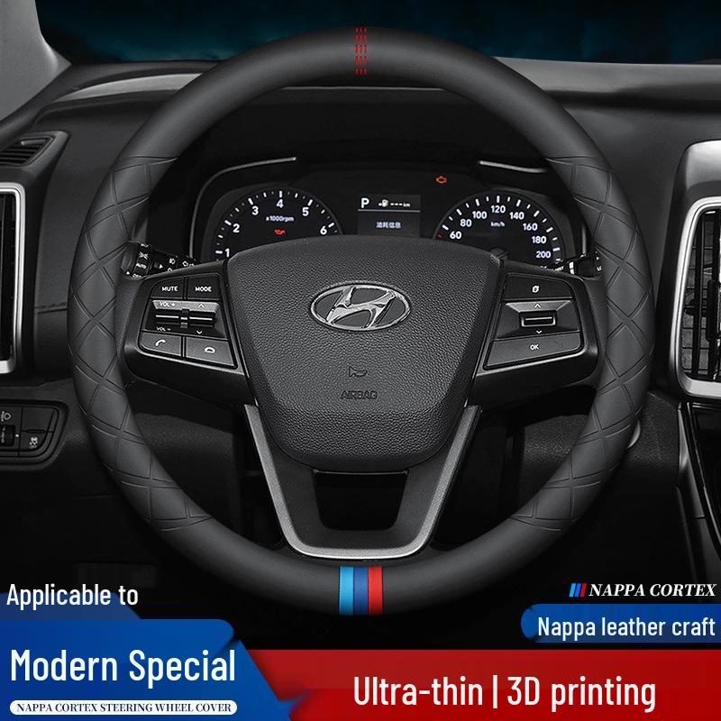Universal All-Season Steering Wheel Cover for Hyundai: Festa, Sonata, Elantra, Reina, ix35, Mistra, ix25