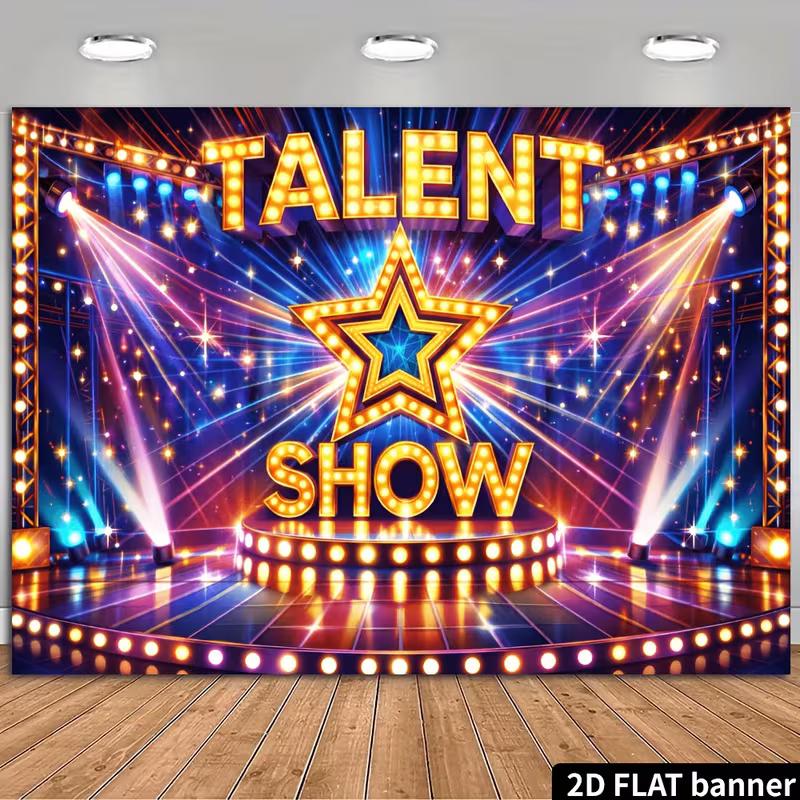 2D Talent Show Stage Backdrop for Performance, Contest or Live Show Photoshoot