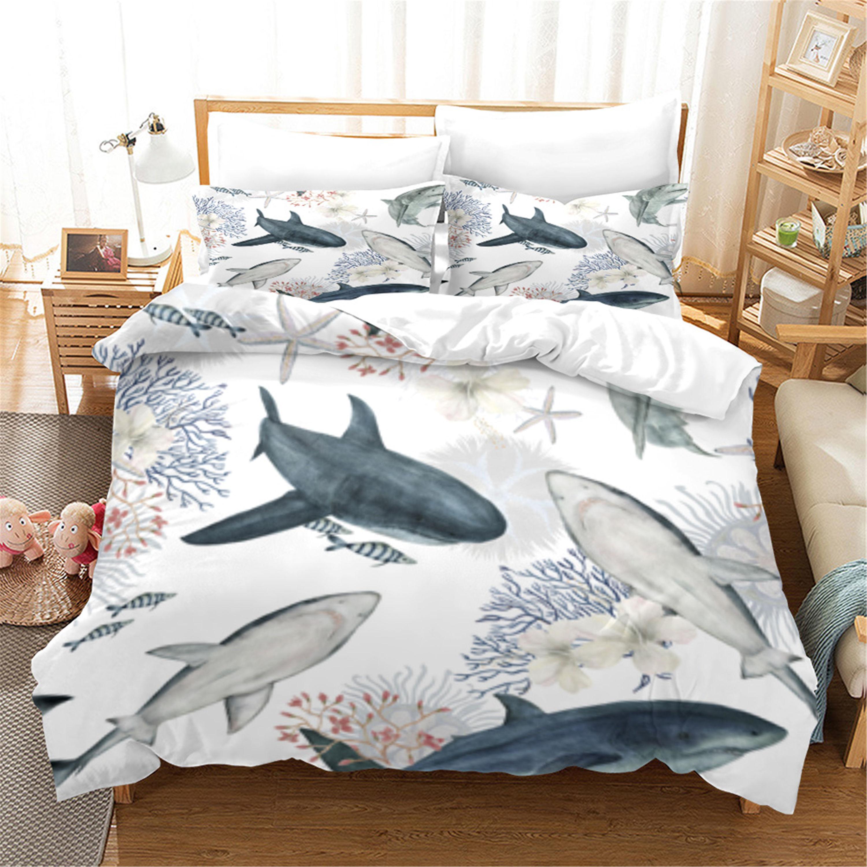 3D Blue Ocean Sharks segas pārvalks