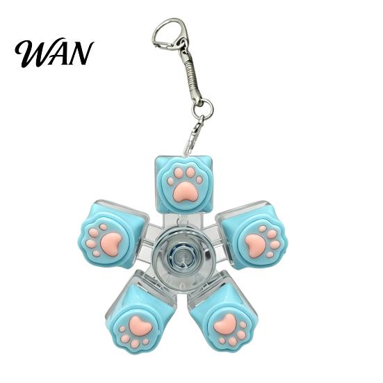 Taktiles Klicker-Spielzeug LED-beleuchtete Tastatur Fidget Spinner Dekompressionsknopf Finger 2/3/4/5/6 Tasten Schlüsselanhänger Stressabbau Schreibtisch Sensorisch