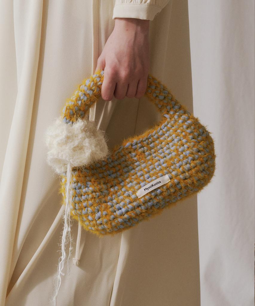 Mystikotita Pebble Bloom Bag - Mustard