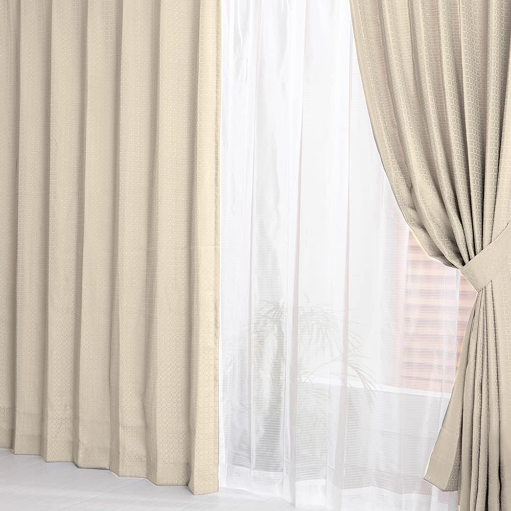 

IRIS PLAZA Комплект штор шириной 100 см x 178 см Включает кружево Машинная стирка Умеренно прозрачный Включает регулируемые крючки и цвет слоновой кости Готовый к использованию 4, Длинный, слоновая кость