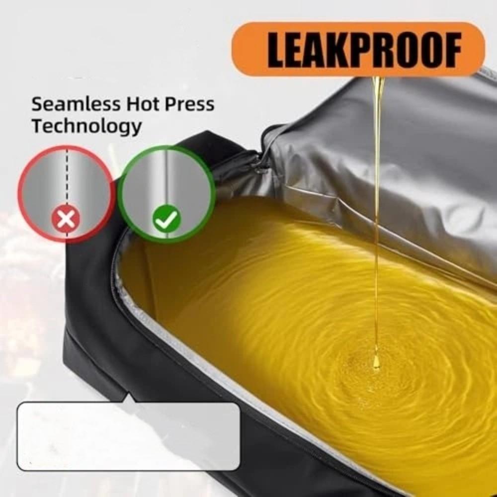 Oxford Cloth Meat Resting Bag Washable Leak-Proof BBQ Blanket Heat Retention 270° Top Opening Insulated Meat Bag