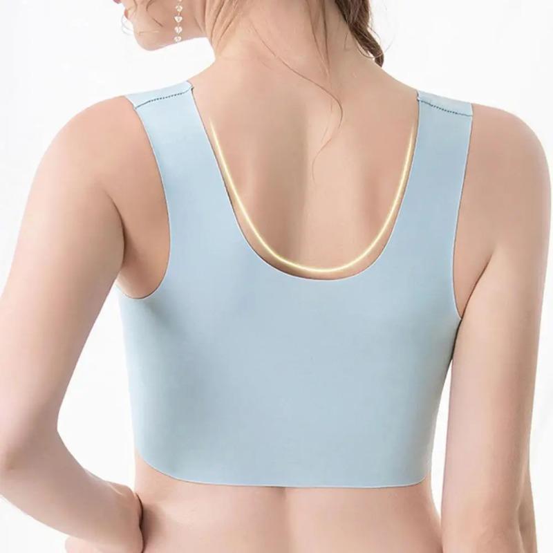 Reggiseno da Donna con Spalline Larghe in Pizzo Senza Cuciture Morbido Traspirante Stile Canotta Reggiseno Imbottito Push Up Reggiseni Elasticizzati Biancheria Intima da Donna
