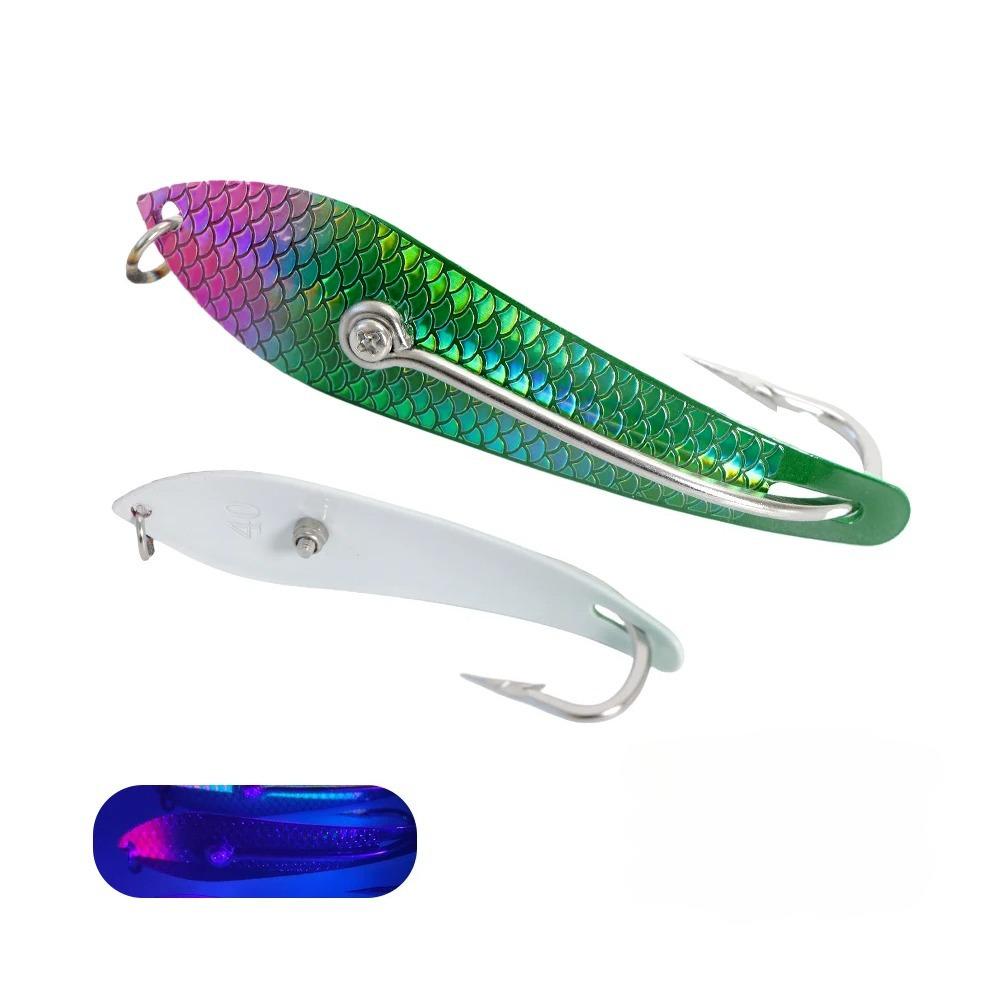 Colorful Electroplated Large Sequin Fishing Hook for Deep Sea Trolling