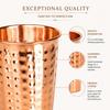 Nirmal Ganga Hammered Design Copper Drinking Glass (Pack of 2)250ML | Pure Copper Water Tumbler | Traditional Reusable Drinkware