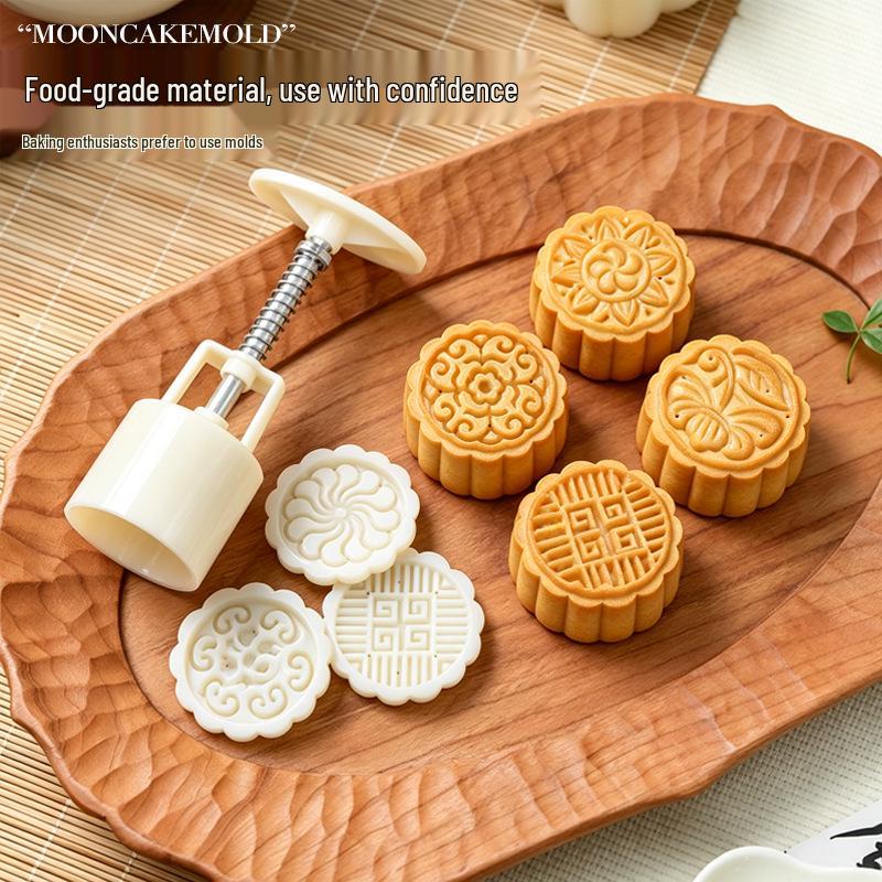 Mid-Autumn Festival Mooncake & Pastry Baking Press Mold Tool for Ice Skin and Green Bean Cake