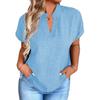 2026 New Women's V-neck Pullover Solid Color Pocket Bat Sleeve Casual Elegant Top for Women