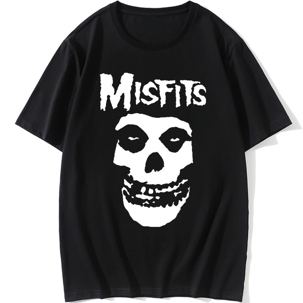 New Men's Hip-hop Punk Skull Misfits Brand Cotton Short-sleeve T-shirt Marve Graphic T Shirts  Harajuku  Graphic T Shirts