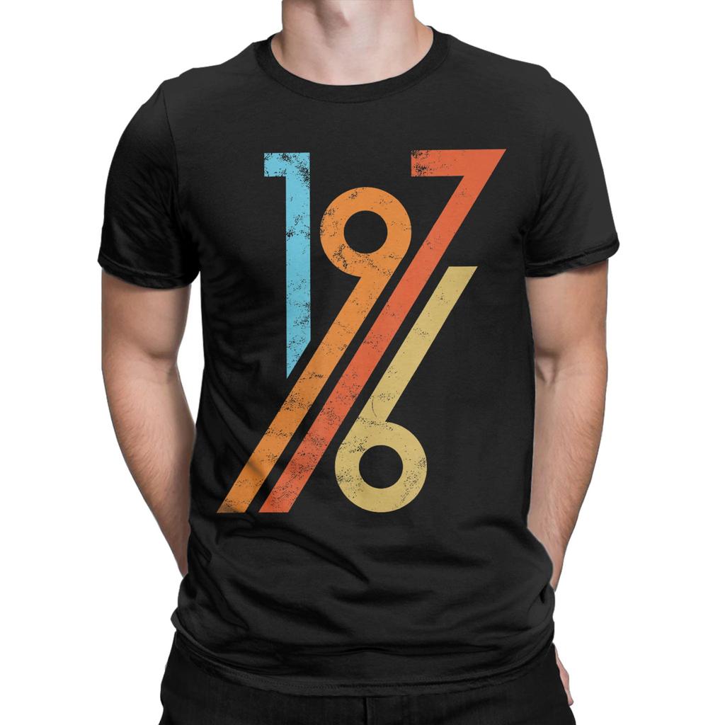 Unisex Unisexs Vintage 1976 50 Year Old Music T Shirt 50th Birthday 100 Cotton Clothing Funny Short Sleeve Tee Shirt TShirt