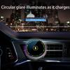 15W RGB Car Charger Holder Adjustable 360 Degrees Fast Charging Magnetic Car Air Vent Holder Wireless Charger For iPhone Samsung