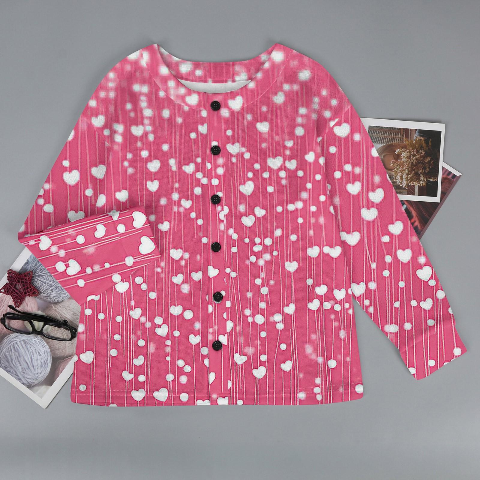 

Женское модное теплое трикотажное пальто с длинным рукавом и принтом XL арбуз красный