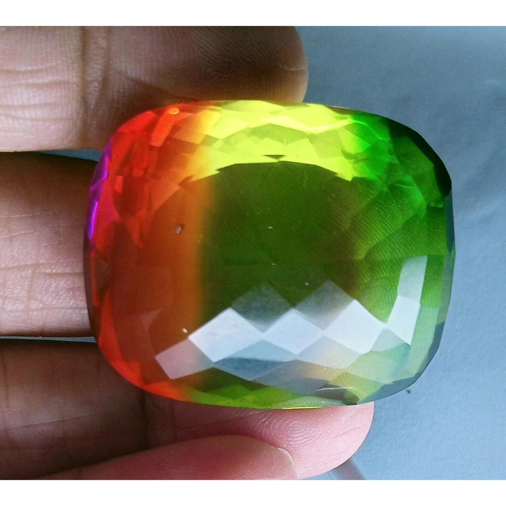 Fabulous Natural Bi-Color Tourmaline 112-114 Ct Cushion Cut Certified Gemstone