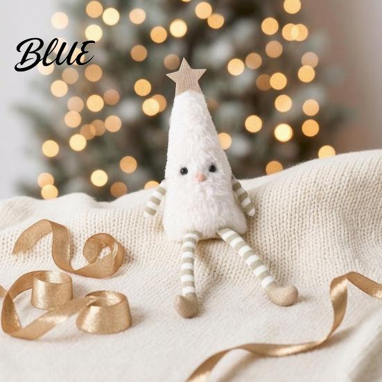 Cozy Aesthetic Room Accents Christmas Tree Plush Ornament with Dangling Legs Cute Soft Stuffed Figure Festive Figure Doll for Home Living