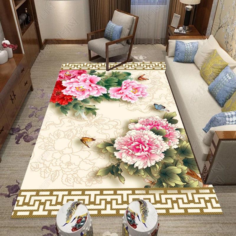 New Chinese Living Room Carpet Home Luxury Bedroom Bedside Large Area Mat Office Commercial Carpets Washable Entrance Doormat