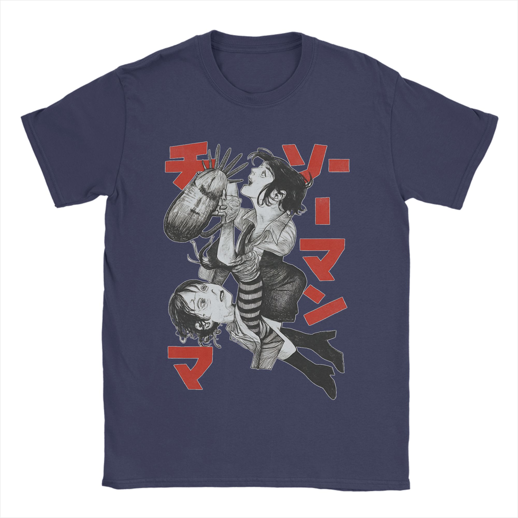 

Vintage Makima Reze Anime Bombs Devil T-Shirts for Men Round Neck 100% Cotton T Shirt Short Sleeve Tees Plus Size Clothes 4XL