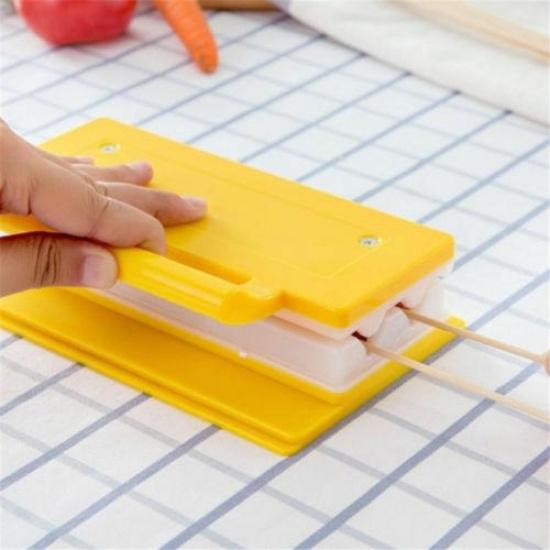 New Barbecue Skewer Machine BBQ Kebab Maker Meat String Device Brochettes Tools