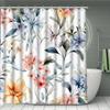 Floral Curtains Ins Shower Curtain Set for Bathroom Modern Bath Rug Decor For Bathroom Shower Curtains Multi-Size Home Decor