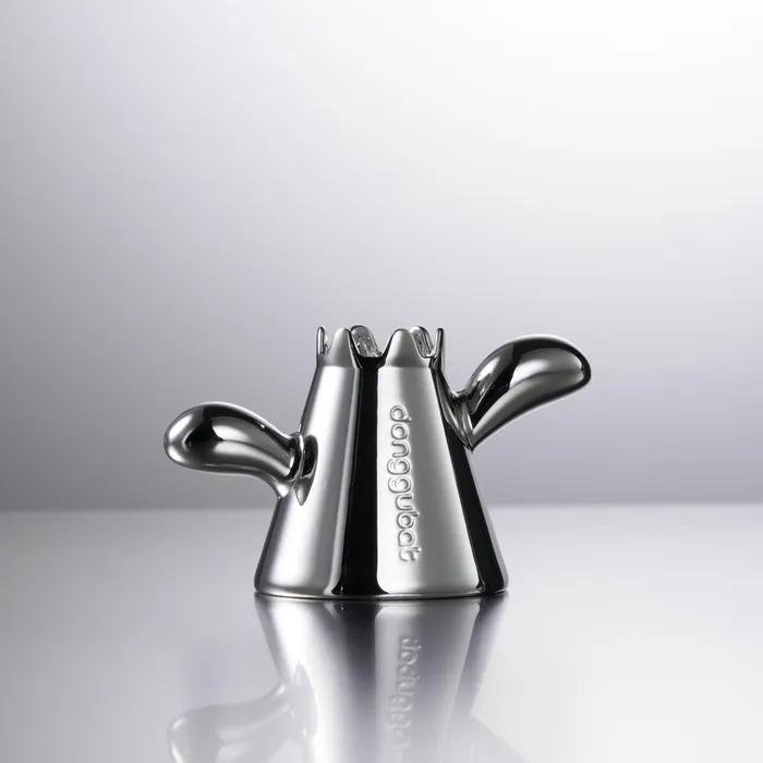 Donggubat White Bloom Perfume Bar Set (2 Perfume Bars, Silver Petal Soap Dish, Gift Package)